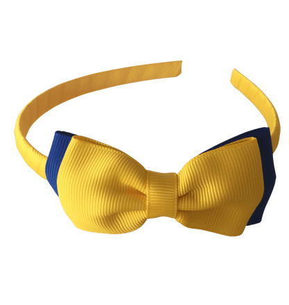 Headband with Bowtie - Combined Colours - Ponytails and Fairytales