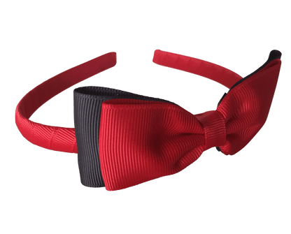 Headband with Bowtie - Combined Colours - Ponytails and Fairytales