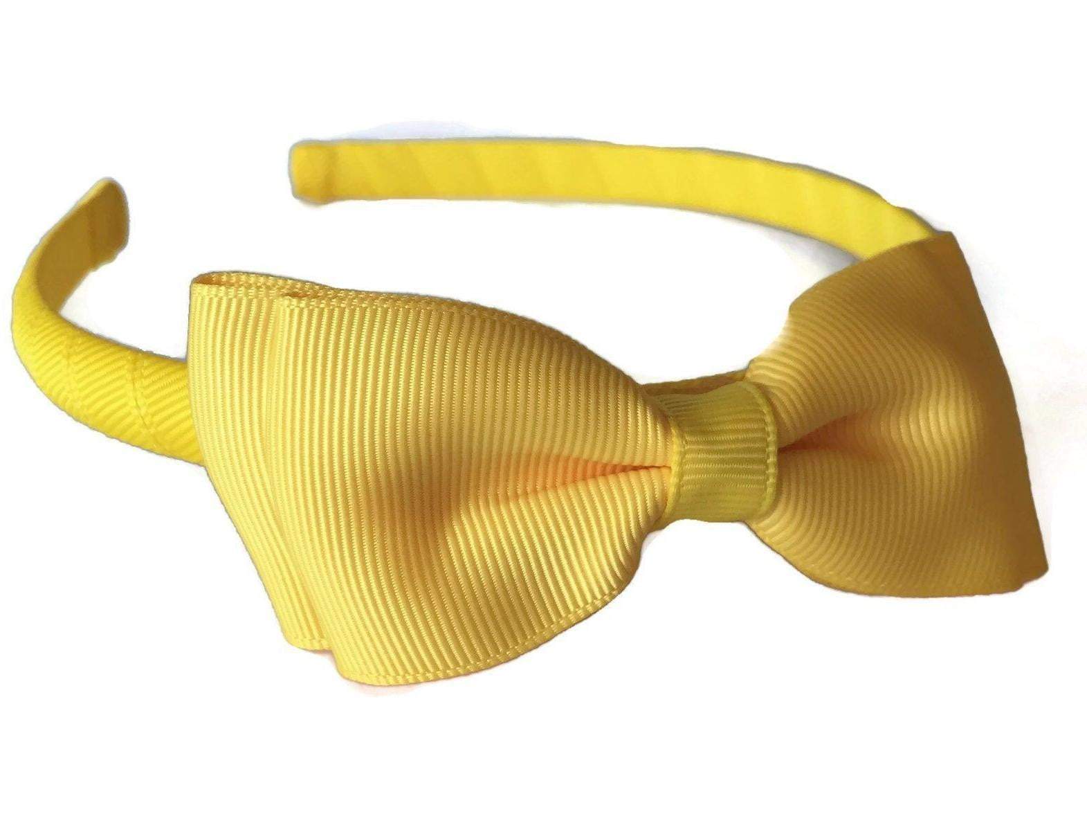Headband with Bowtie - Solid Colours - Headbands - School Uniform Hair Accessories - Ponytails and Fairytales