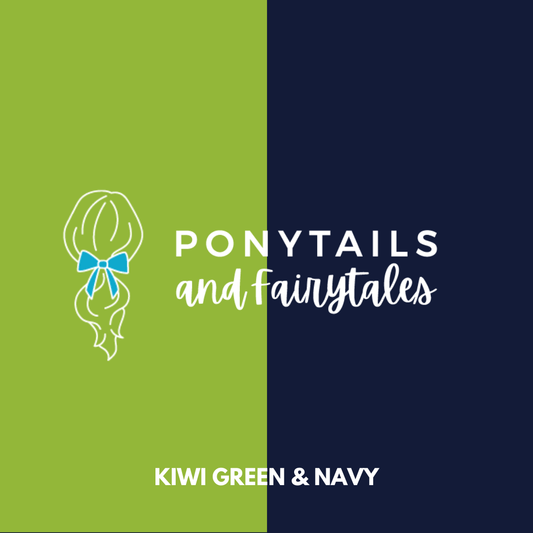 Kiwi Green & Navy Hair Accessories - Assorted Hair Accessories - School Uniform Hair Accessories - Ponytails and Fairytales