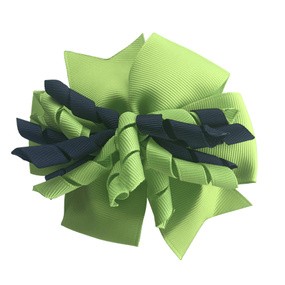 Kiwi Green & Navy Hair Accessories - Assorted Hair Accessories - School Uniform Hair Accessories - Ponytails and Fairytales