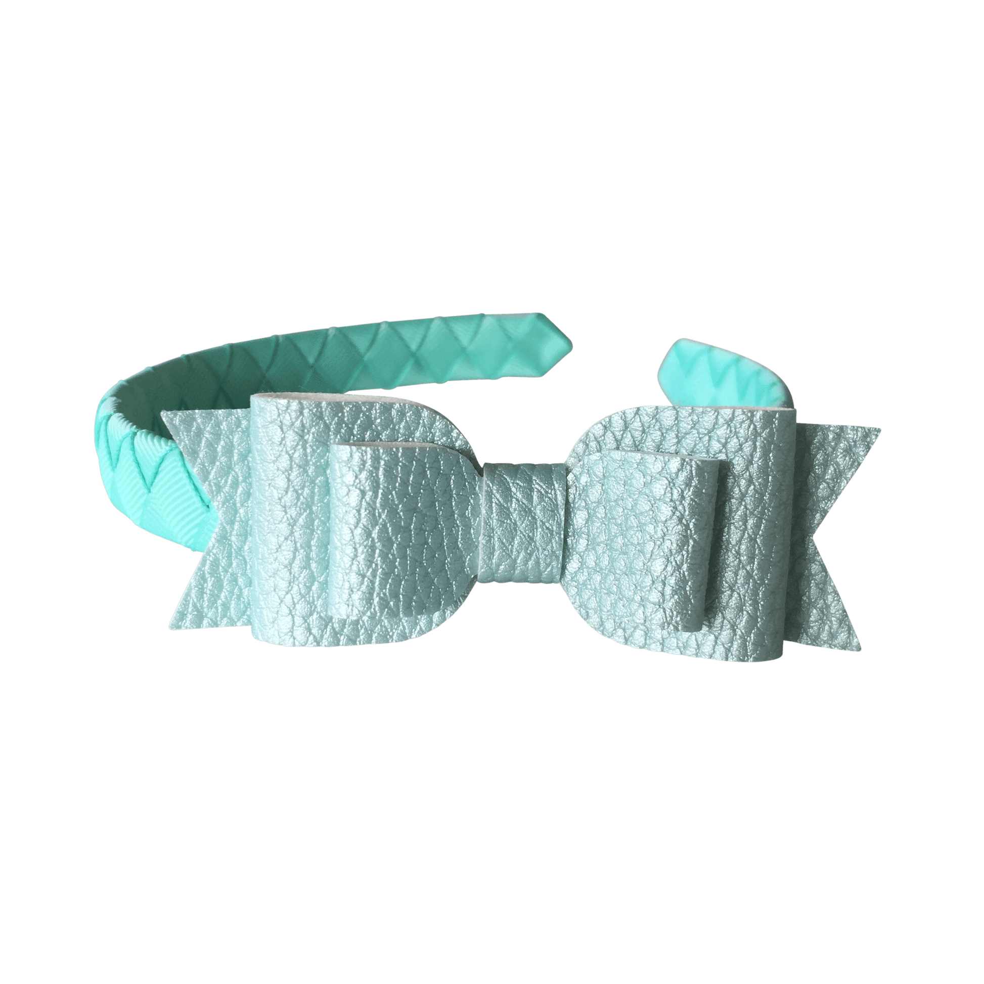 Layered Faux Leather Big Bow Headband - Ponytails and Fairytales