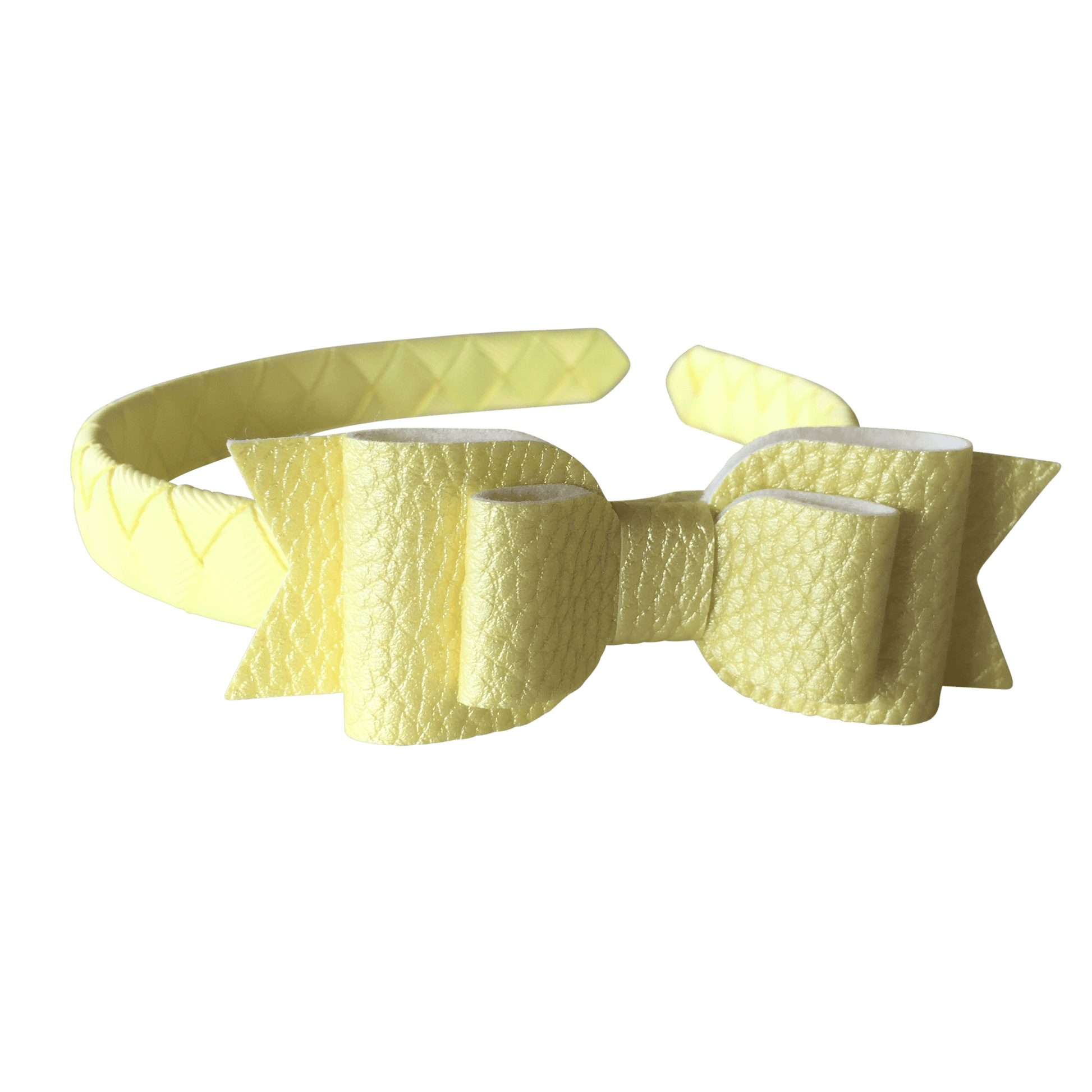 Layered Faux Leather Big Bow Headband - Ponytails and Fairytales