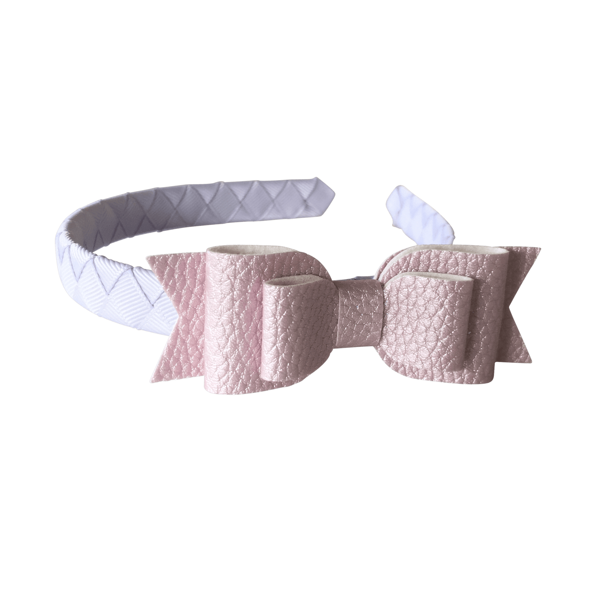 Layered Faux Leather Big Bow Headband - Ponytails and Fairytales