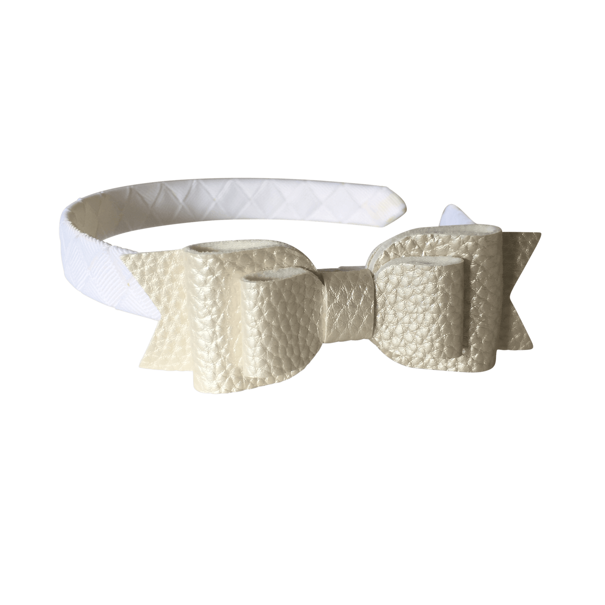 Layered Faux Leather Big Bow Headband - Ponytails and Fairytales