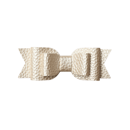 Layered Faux Leather Big Bow Headband - Ponytails and Fairytales