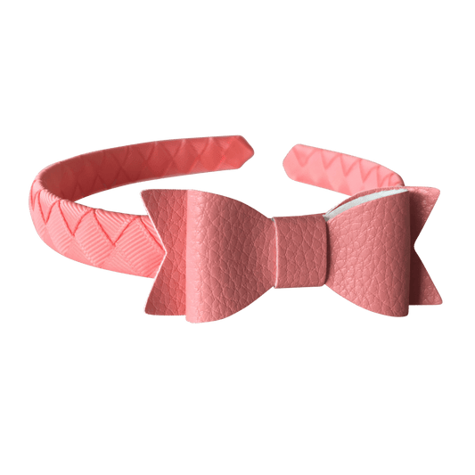 Leather Look Petite Bowtie Headband - Ponytails and Fairytales