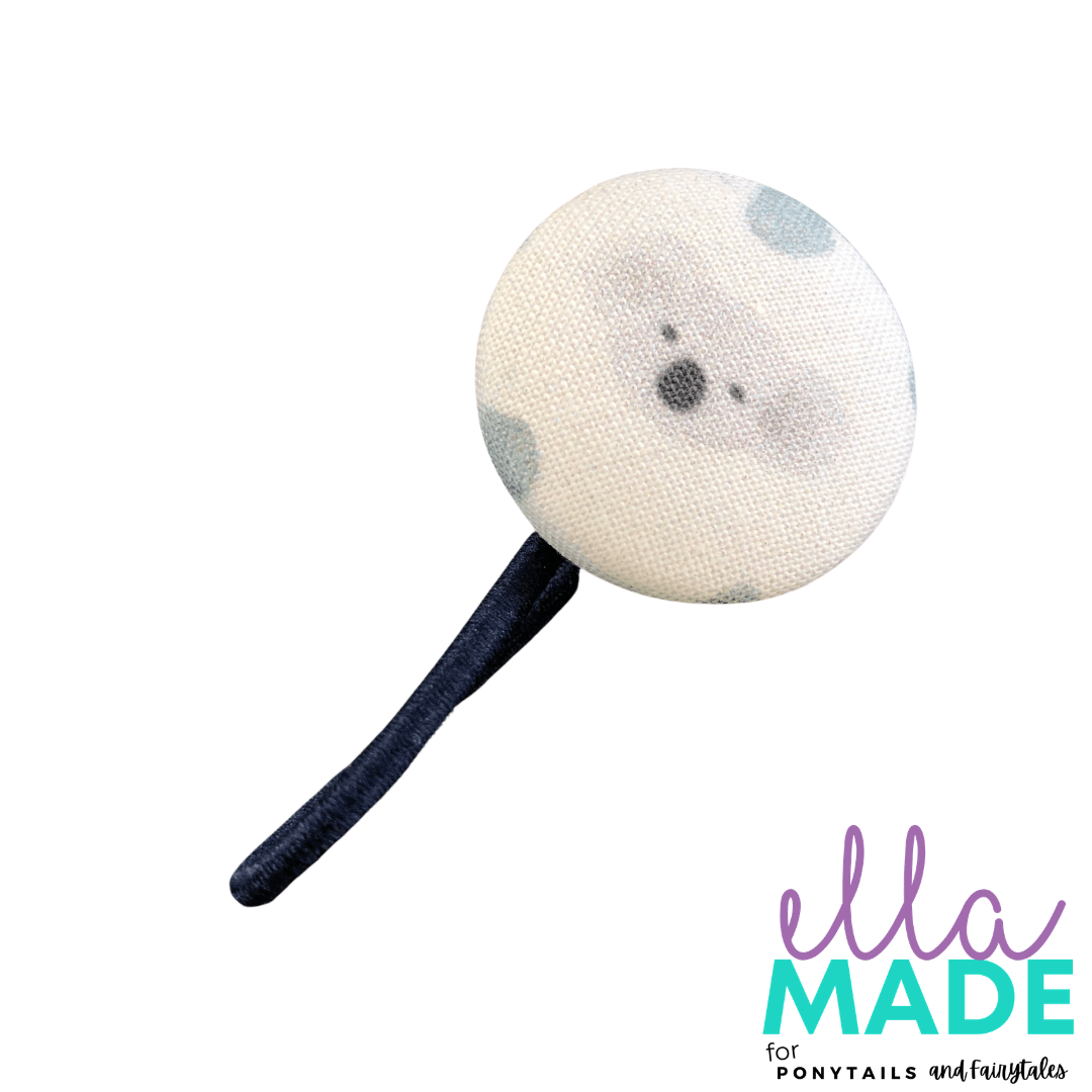 Limited Edition: Koala + Eucalyptus Covered Buttons Hair clips Ella Made Hair Tie 