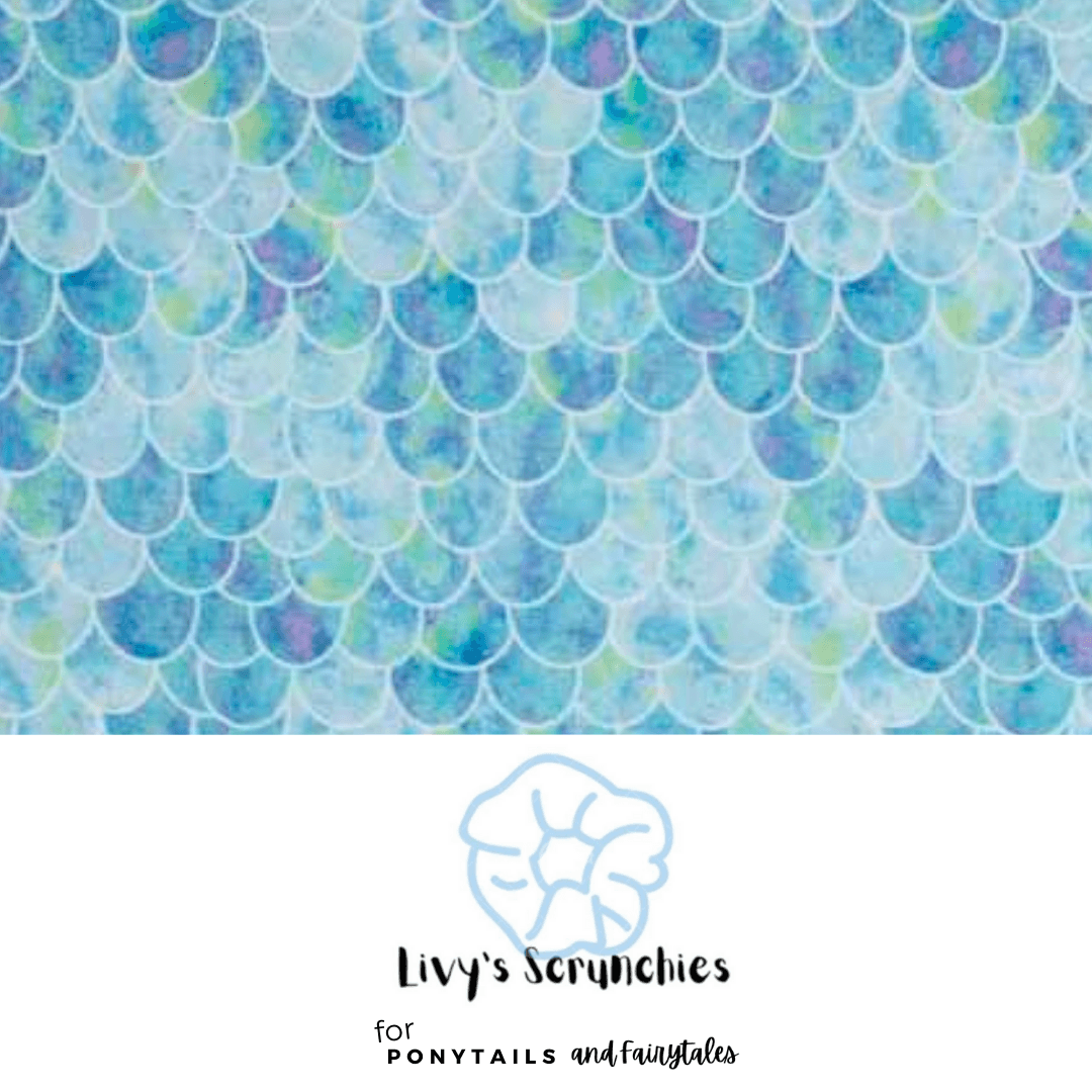 Limited Edition Scrunchie - Mermaid Scale hair ties Ponytails and Fairytales 