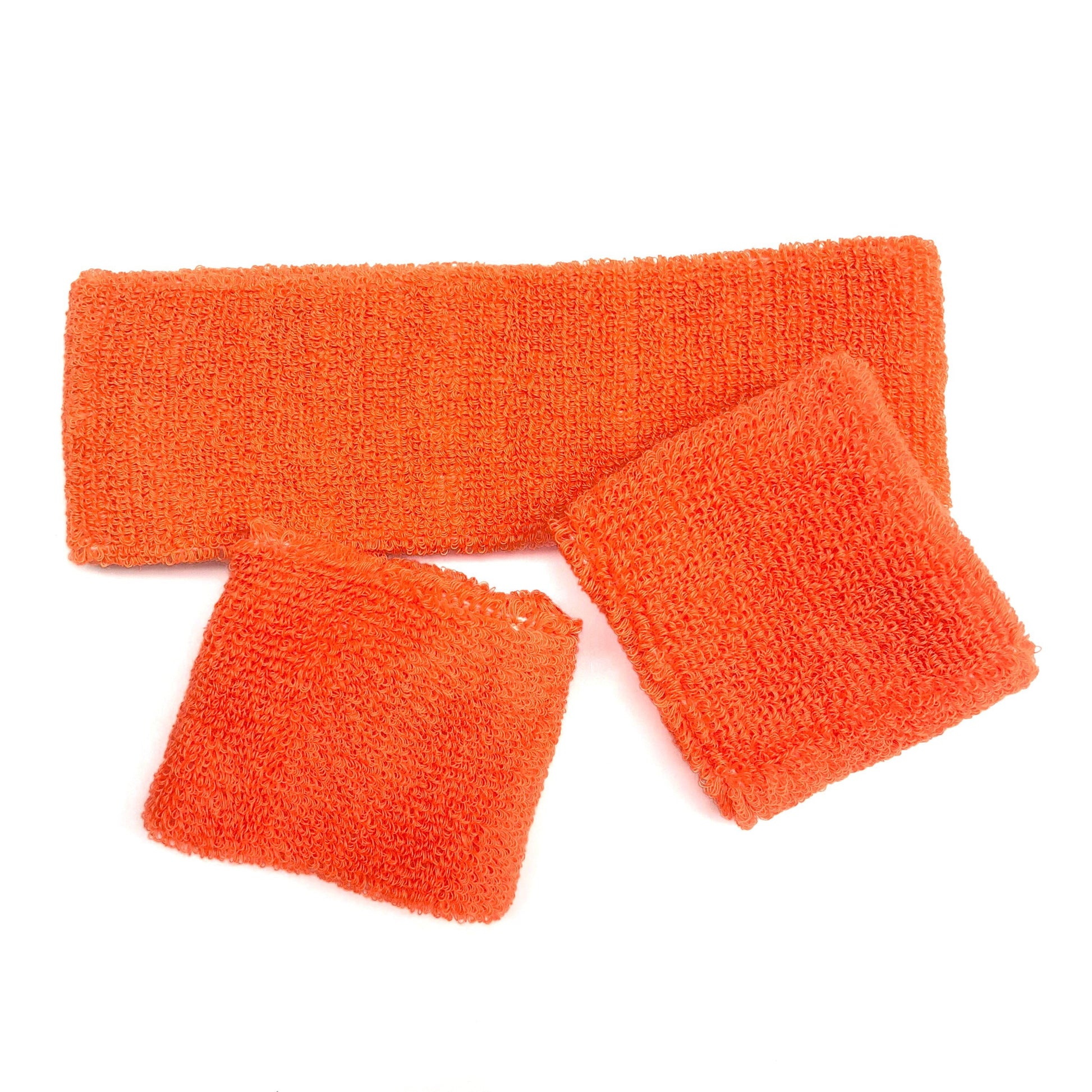 Orange Sweat Band Set (3pc) - Ponytails and Fairytales
