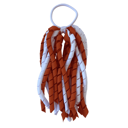 Orange & White Hair Accessories - Assorted Hair Accessories - School Uniform Hair Accessories - Ponytails and Fairytales