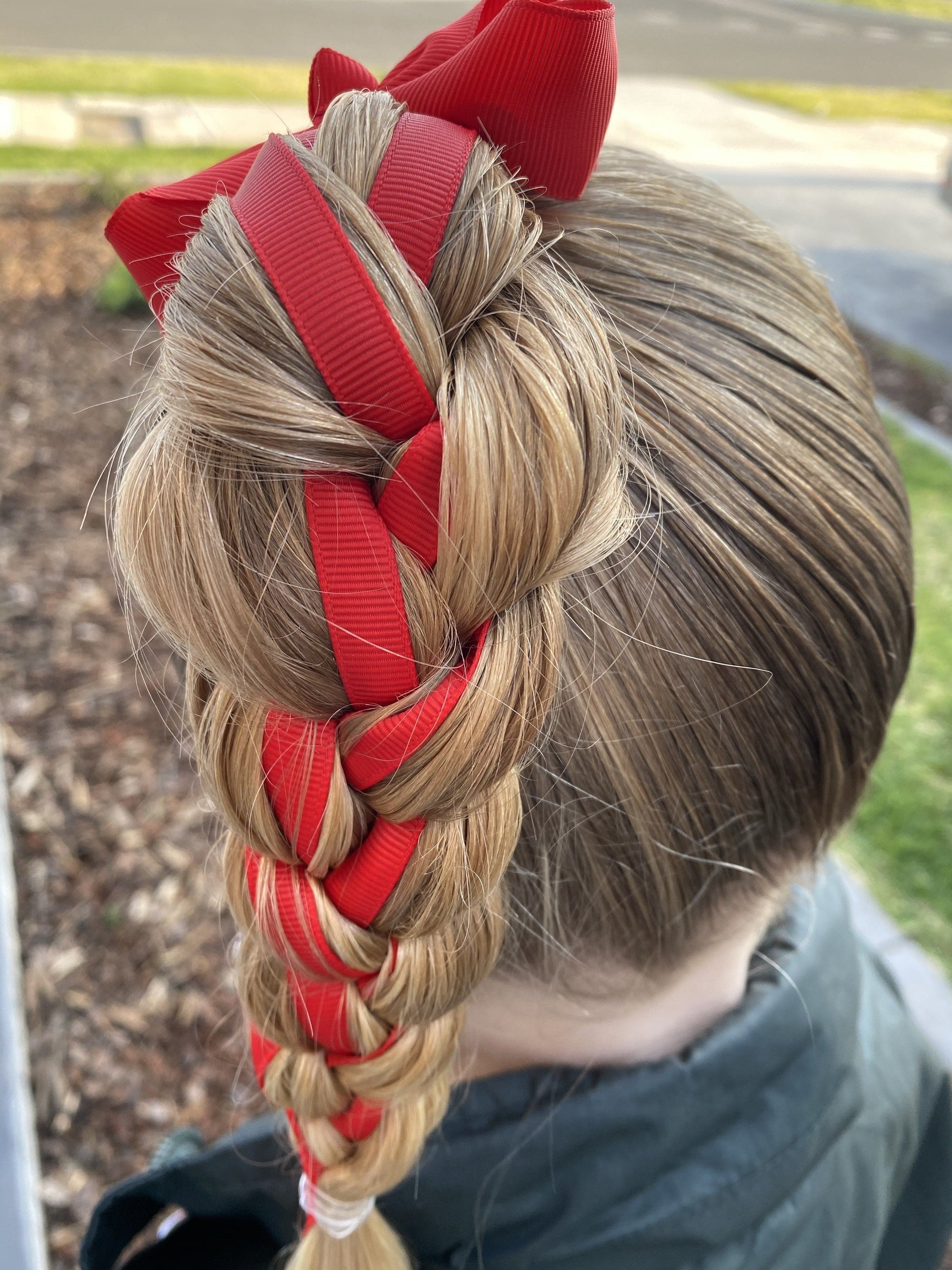 Ponytail Streamer Hair clips School Ponytails 