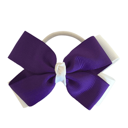Purple & White Hair Accessories - Assorted Hair Accessories - School Uniform Hair Accessories - Ponytails and Fairytales