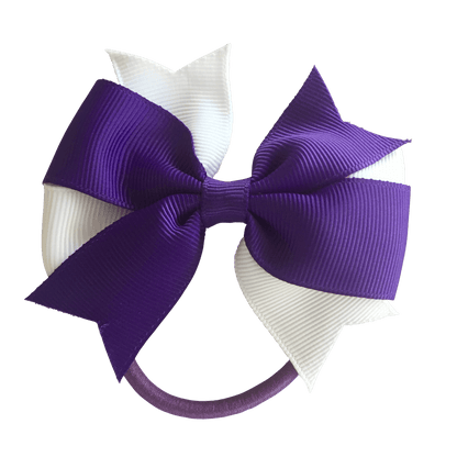 Purple & White Hair Accessories - Assorted Hair Accessories - School Uniform Hair Accessories - Ponytails and Fairytales