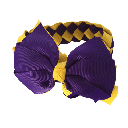 Purple & Yellow Hair Accessories - Ponytails and Fairytales