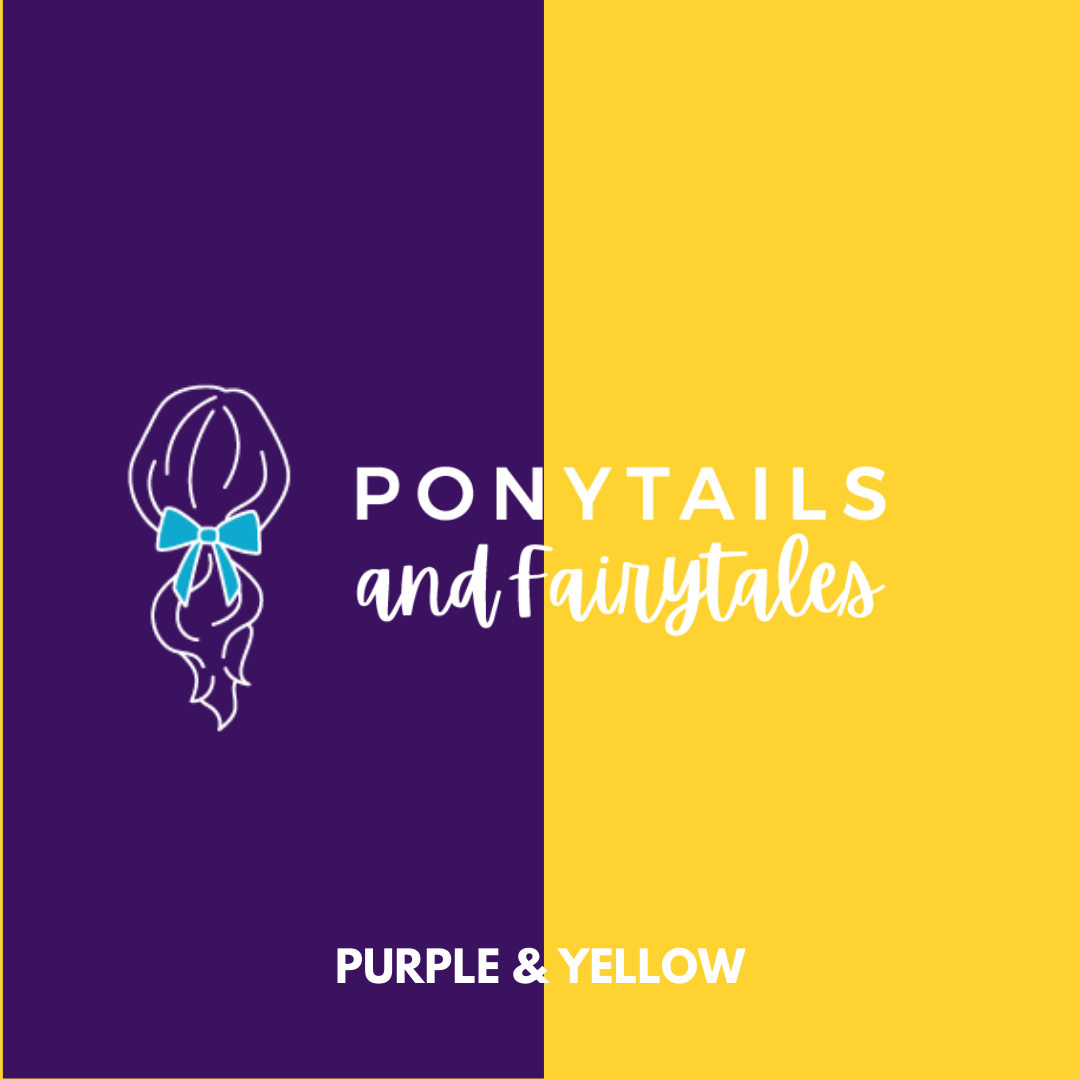 Purple & Yellow Hair Accessories - Ponytails and Fairytales