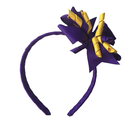 Purple & Yellow Hair Accessories - Ponytails and Fairytales