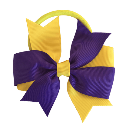 Purple & Yellow Hair Accessories - Ponytails and Fairytales