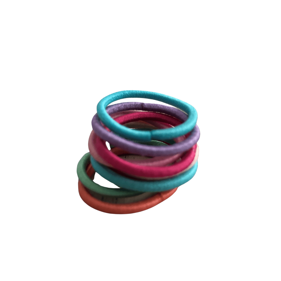 Rainbow Hair Elastics (10pc) - Ponytails and Fairytales