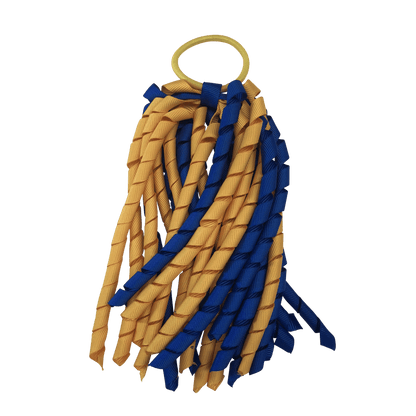 Royal Blue & Gold Hair Accessories - Ponytails and Fairytales