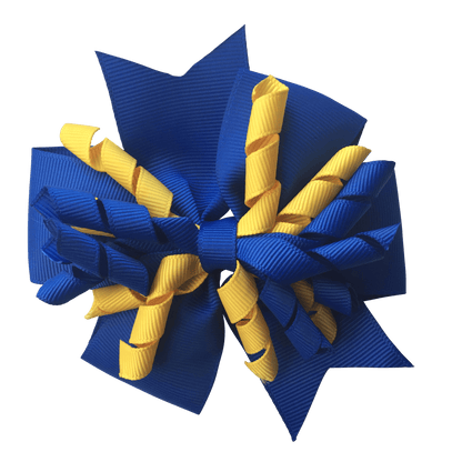 Royal Blue & Yellow Hair Accessories - Ponytails and Fairytales
