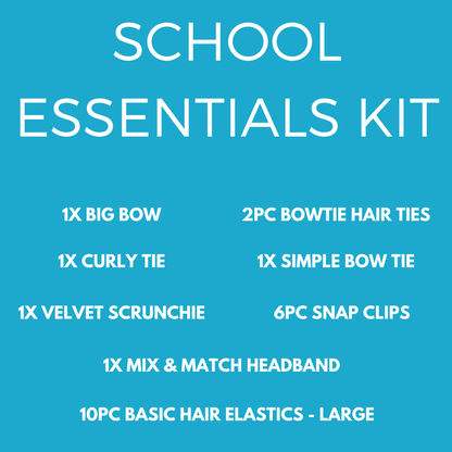 School Essentials Kit (23pc) - School kits - School Uniform Hair Accessories - Ponytails and Fairytales