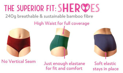 Maroon 3 pack sHEROes Girls super comfy, full coverage, school and sport  underpants - sHEROes