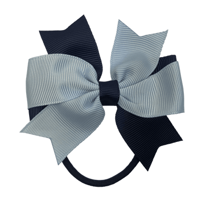 Sky Blue & Navy Hair Accessories - Ponytails and Fairytales