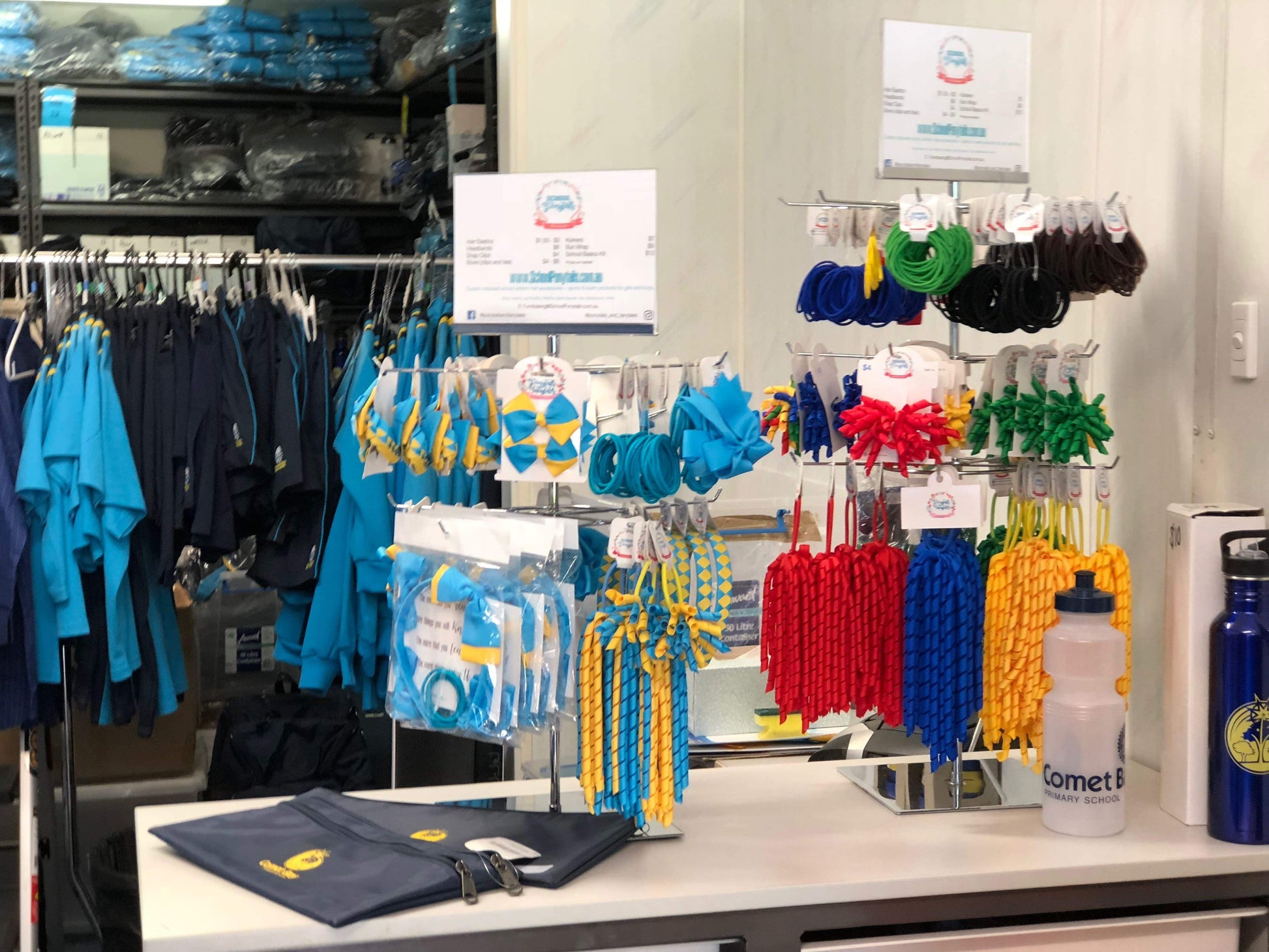 Stockist Counter Display: Regular Spinner - Spinner Display - School Uniform Hair Accessories - Ponytails and Fairytales