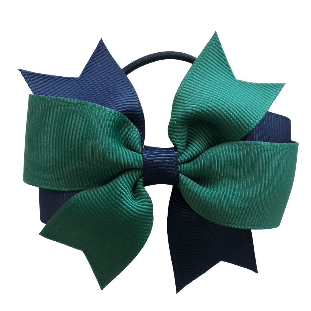 Swallowtail Bow Hair Tie (Thin Elastic) - hair ties - School Uniform Hair Accessories - Ponytails and Fairytales