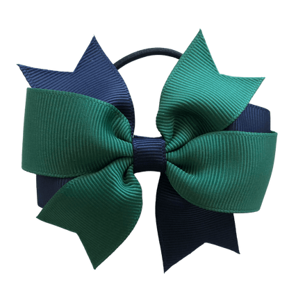 Swallowtail Bow Hair Tie (Thin Elastic) - hair ties - School Uniform Hair Accessories - Ponytails and Fairytales