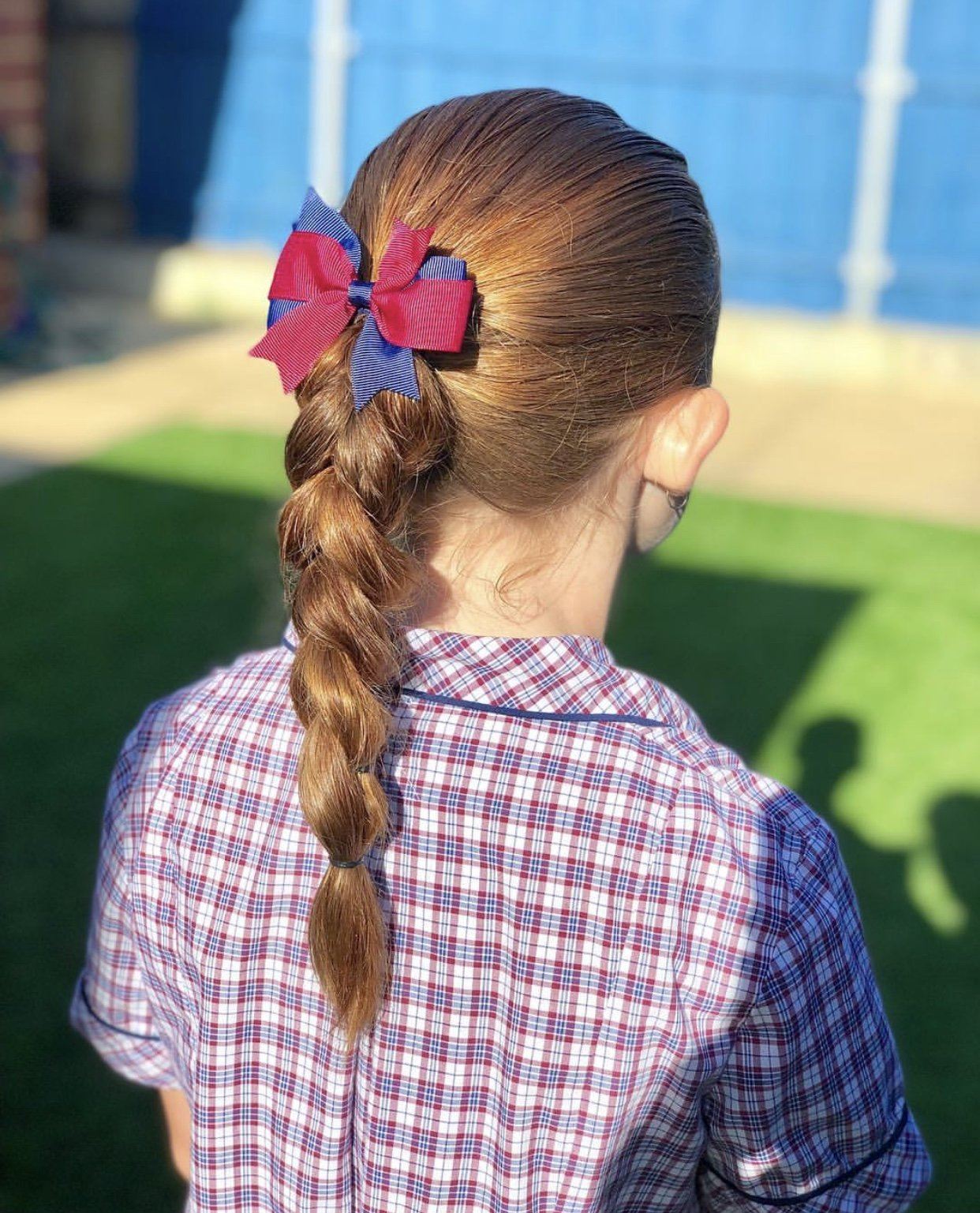 Swallowtail Bow Hair Tie (Thin Elastic) - hair ties - School Uniform Hair Accessories - Ponytails and Fairytales