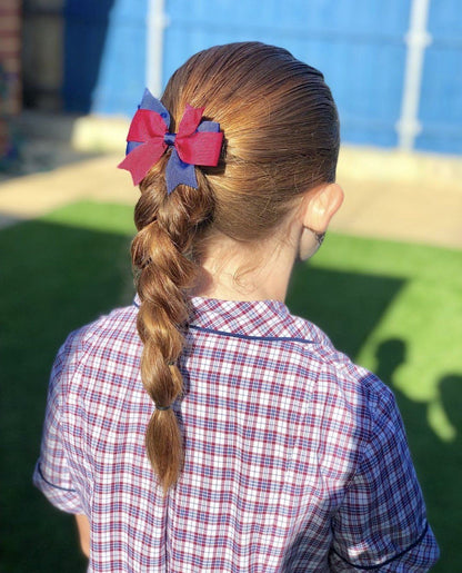 Swallowtail Bow Hair Tie (Thin Elastic) - hair ties - School Uniform Hair Accessories - Ponytails and Fairytales