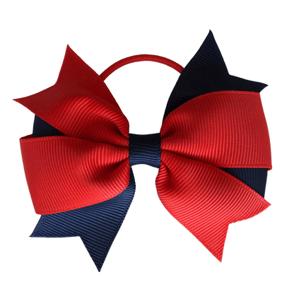 Swallowtail Bow Hair Tie (Thin Elastic) - hair ties - School Uniform Hair Accessories - Ponytails and Fairytales