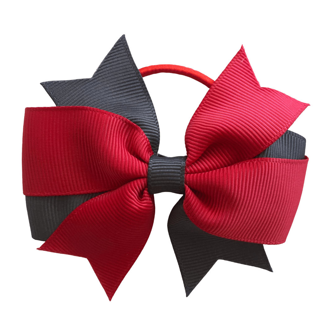 Swallowtail Bow Hair Tie (Thin Elastic) - hair ties - School Uniform Hair Accessories - Ponytails and Fairytales