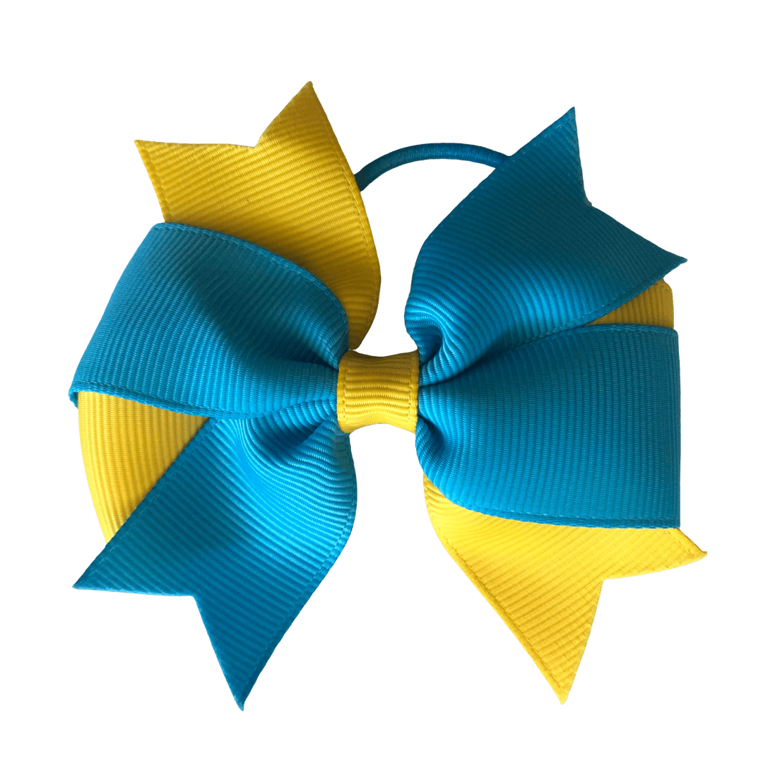 Swallowtail Bow Hair Tie (Thin Elastic) - hair ties - School Uniform Hair Accessories - Ponytails and Fairytales