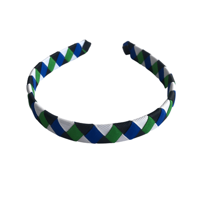Torres Strait Islander Colours - Green, Blue, Black, & White Hair Accessories Assorted Hair Accessories School Ponytails - Colours Mix & Match Headband 