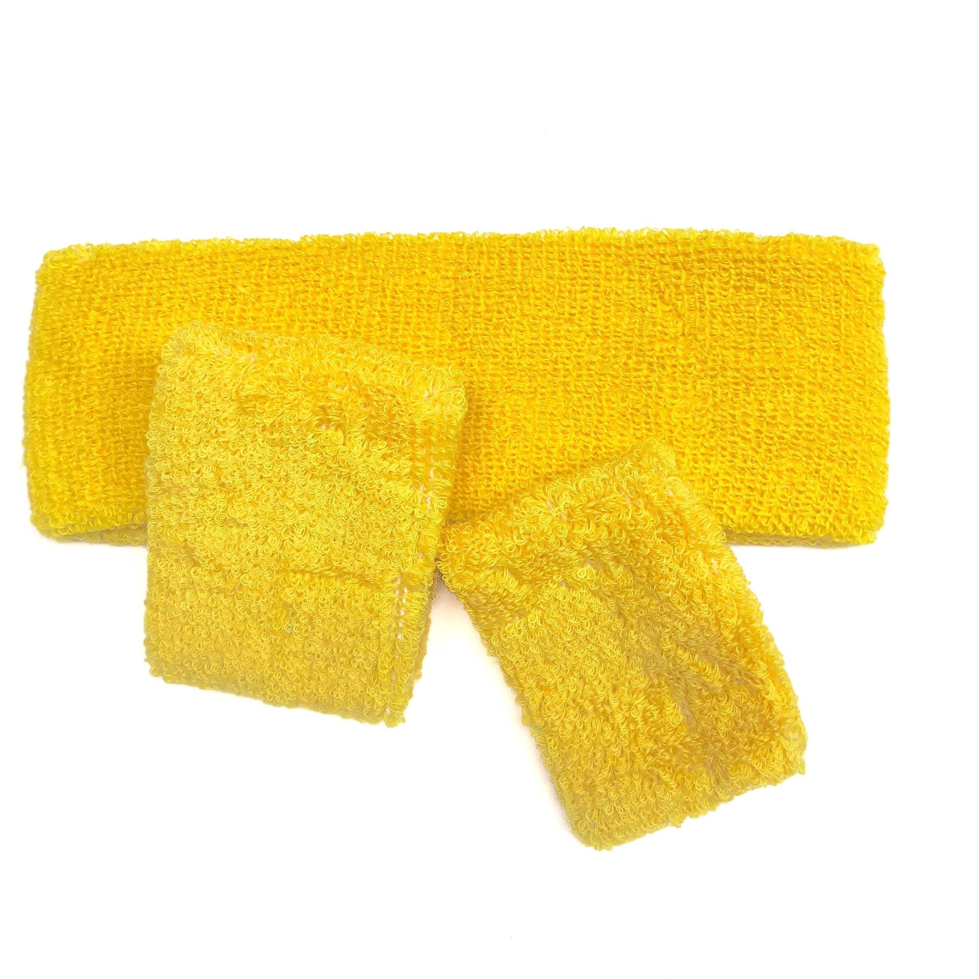 Yellow Sweat Band Set (3pc) - Ponytails and Fairytales